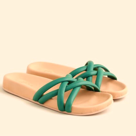 J. Crew Pacific Cushy Strap Leather Slide